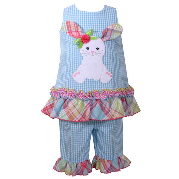 New Girls Toddler Bonnie Jean EASTER Bunny Tunic Capri Set Outfit SZ 3T 4T 