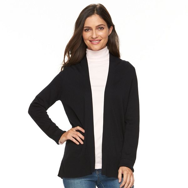 Women's Croft & Barrow® Essential Open Front Cardigan