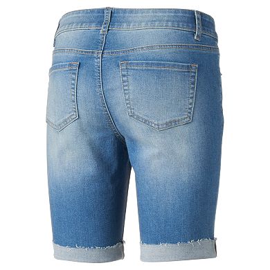 Juniors' SO® Rolled Denim Bermuda Shorts