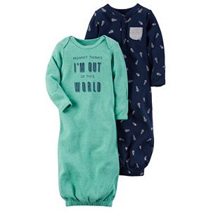 Baby Boy Carter's 2-pk. Space-Themed Sleeper Gowns