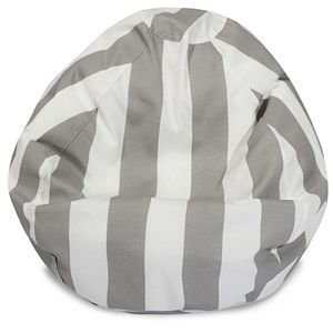 Majestic Home Goods Vertical Stripe Indoor / Outdoor Small Beanbag Chair
