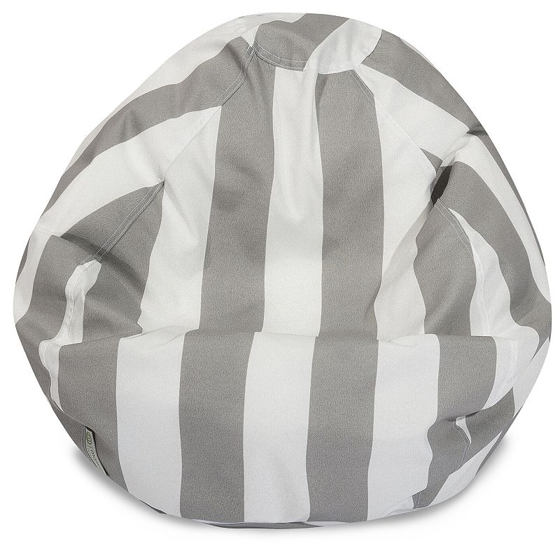 Majestic Home Goods Vertical Stripe Indoor / Outdoor Small Beanbag Chair, G