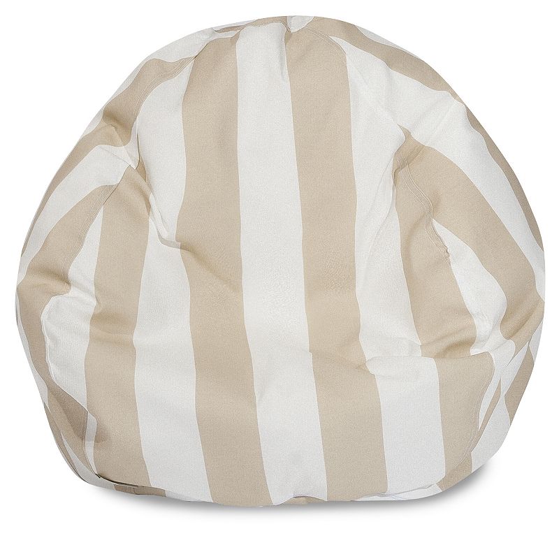 Majestic Home Goods Vertical Stripe Indoor / Outdoor Small Beanbag Chair, B