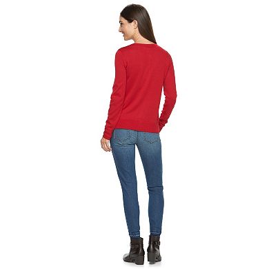 Women's Croft & Barrow® Solid Button-Front Cardigan