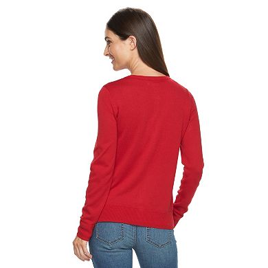 Women's Croft & Barrow® Solid Button-Front Cardigan