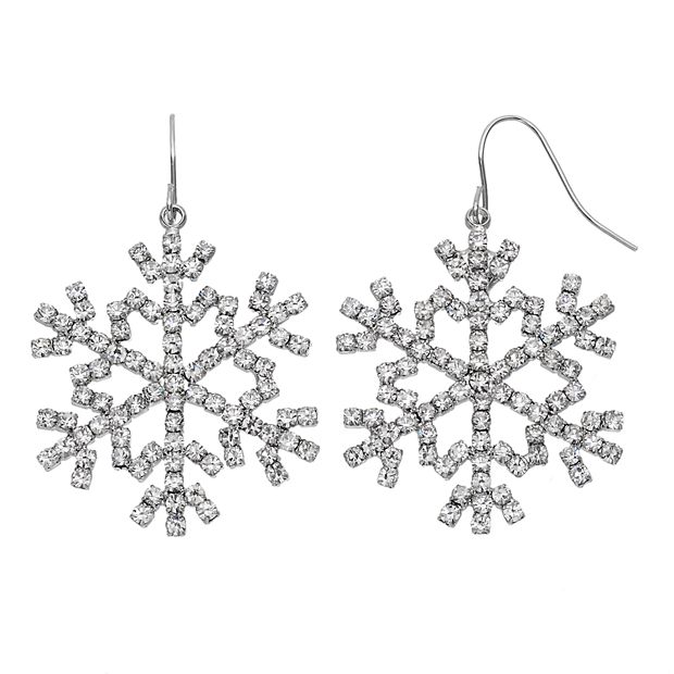 Kohls store snowflake earrings