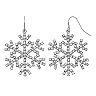 Pave Snowflake Drop Earrings