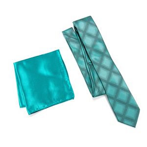 Men's Apt. 9® Patterned Skinny Tie & Solid Pocket Square Set