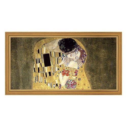 Metaverse Art The Kiss Framed Canvas Wall Art