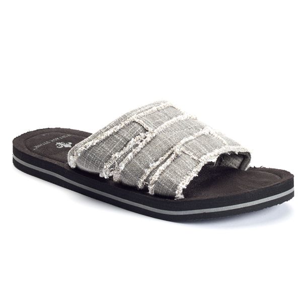 Men s Vintage Stone Frayed Flip Flops