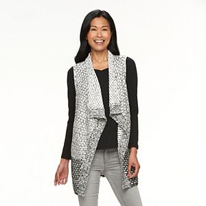 Women's Croft & Barrow® Marled Flyaway Sweater Vest