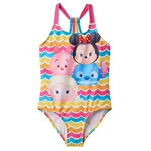 Disney's Tsum Tsum Minnie Mouse, Elsa & Piglet Girls 4-6x One-Piece Swimsuit