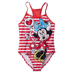 Disney's Minnie Mouse Girls 4-6x Striped One-Piece Swimsuit