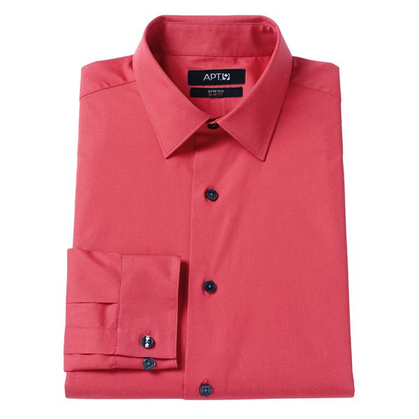 Men's Apt. 9® SlimFit Stretch SpreadCollar Dress Shirt