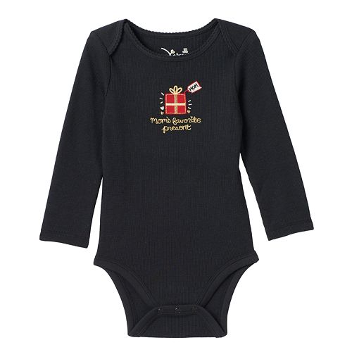 Baby Girl Jumping Beans® Embroidered Thermal Bodysuit