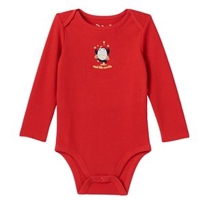 Baby Girl Jumping Beans® Embroidered Thermal Bodysuit