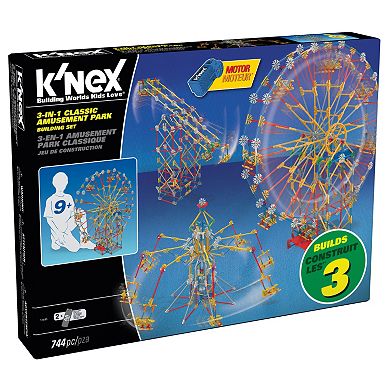 K'NEX 744-pc. 3-in-1 Classic Amusement Park Building Set