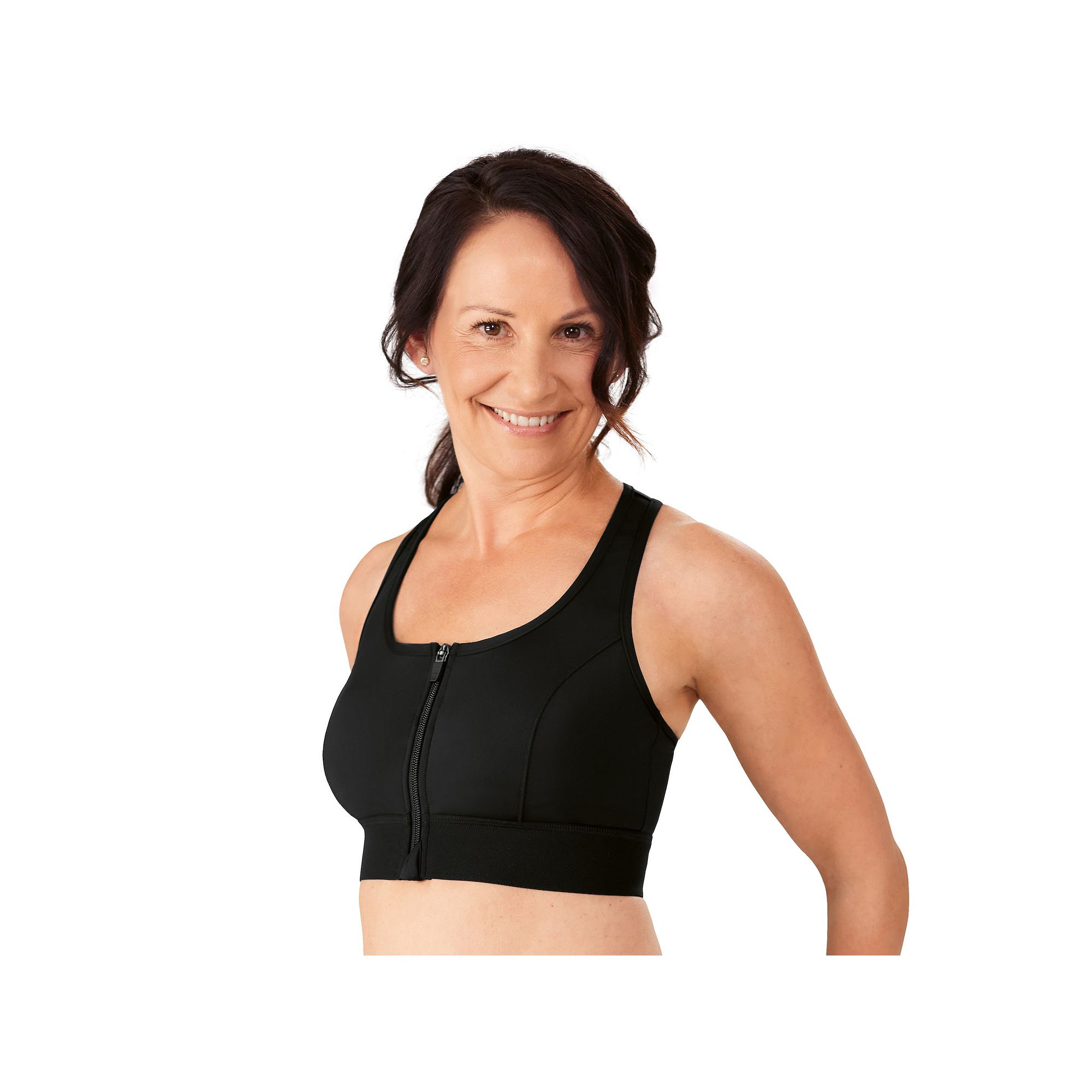 Amoena Mastectomy Sports Bra: Gloria Wireless Front Closure, Womens, Size: