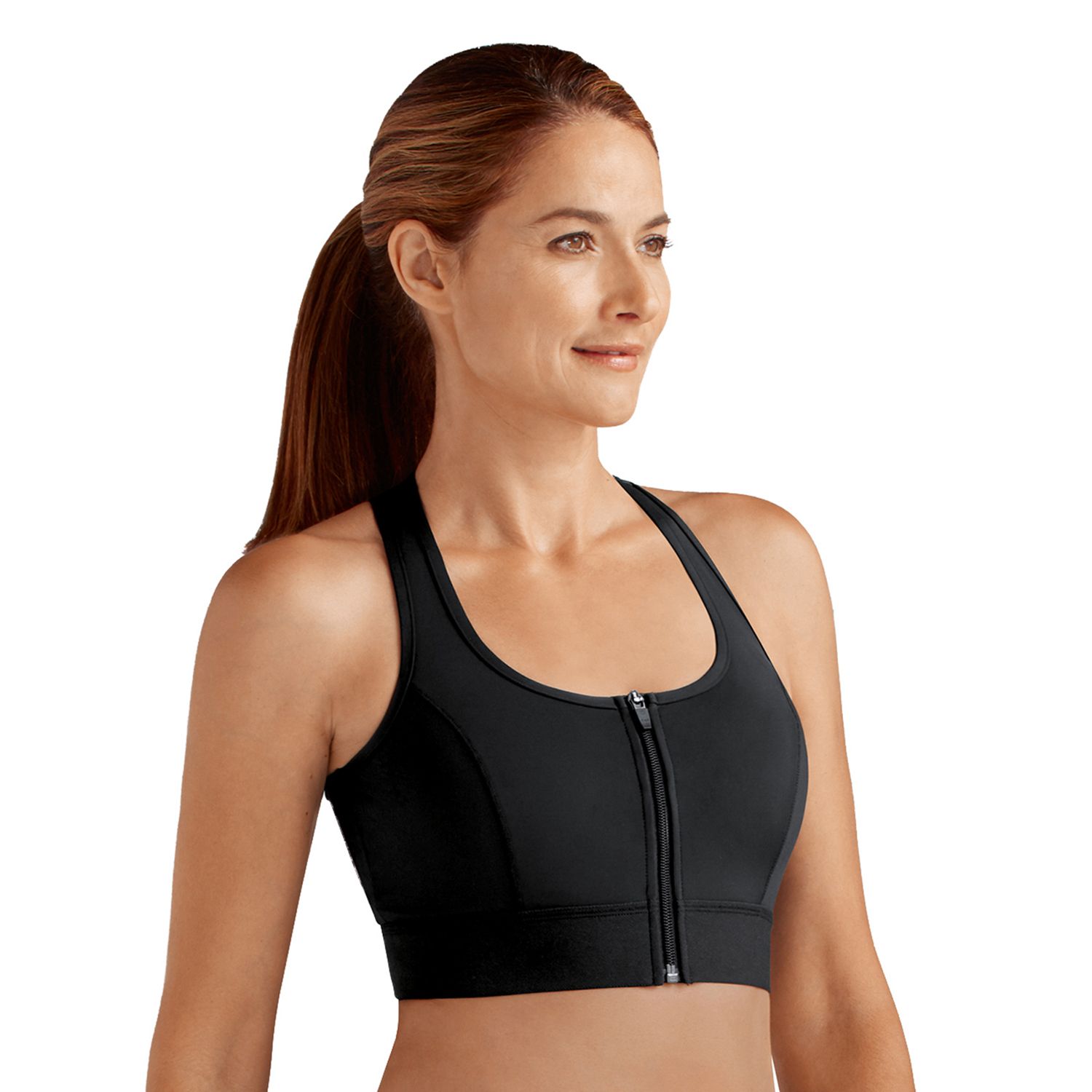 danskin zipper front sports bra