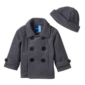 Baby Boy Great Guy Fleece Peacoat with Hat