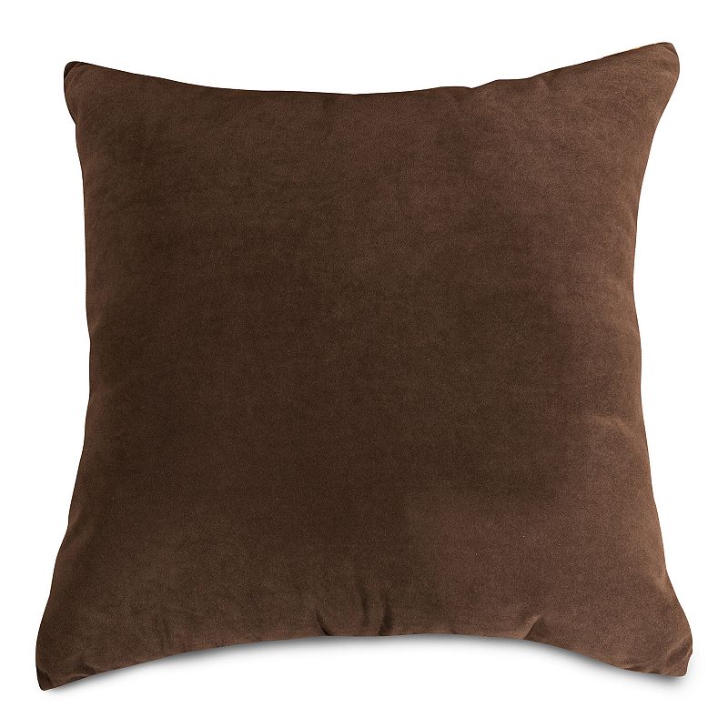 Majestic Home Goods Velvet Throw Pillow, Brown, 24X24
