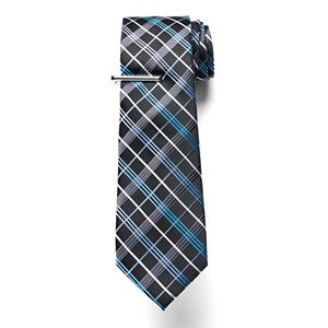 Men's Apt. 9® Greenberg Patterned Tie with Tie Bar