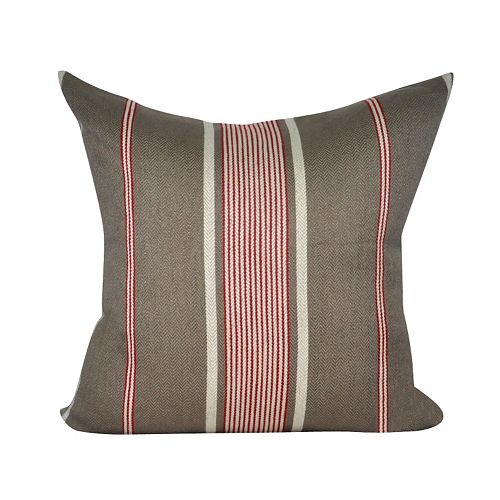 Loom and Mill Charcoal Stripes Throw Pillow
