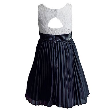 Girls 7-16 Emily West Glitter Bodice Pleated Skirt Dress 