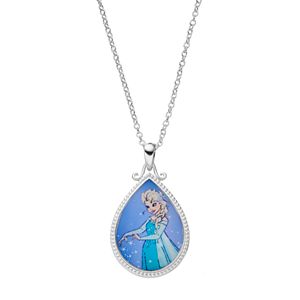 Disney's Frozen Kids' Silver-Plated Elsa Teardrop Pendant