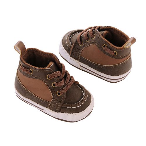 Baby Boy Carter�s Prewalker Brown Boat Crib Shoes