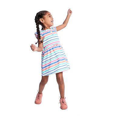 Toddler Girl Jumping Beans® Cap Sleeve Patterned Henley Dress