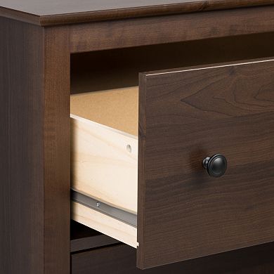 Prepac Yaletown 2-Drawer Tall Espresso Nightstand