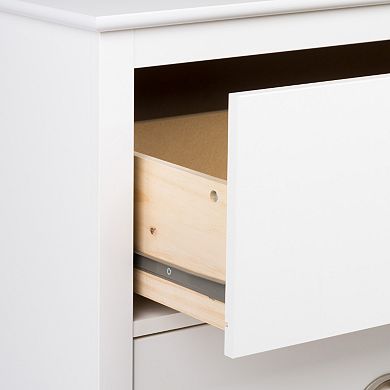 Prepac Yaletown 2-Drawer Tall White Nightstand