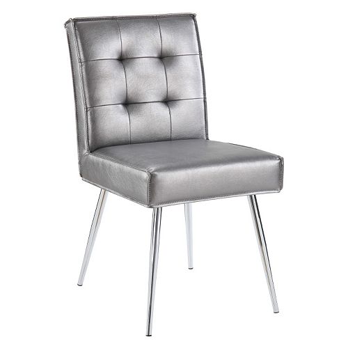 Ave Six Amity Metallic Finish Tufted Dining Chair