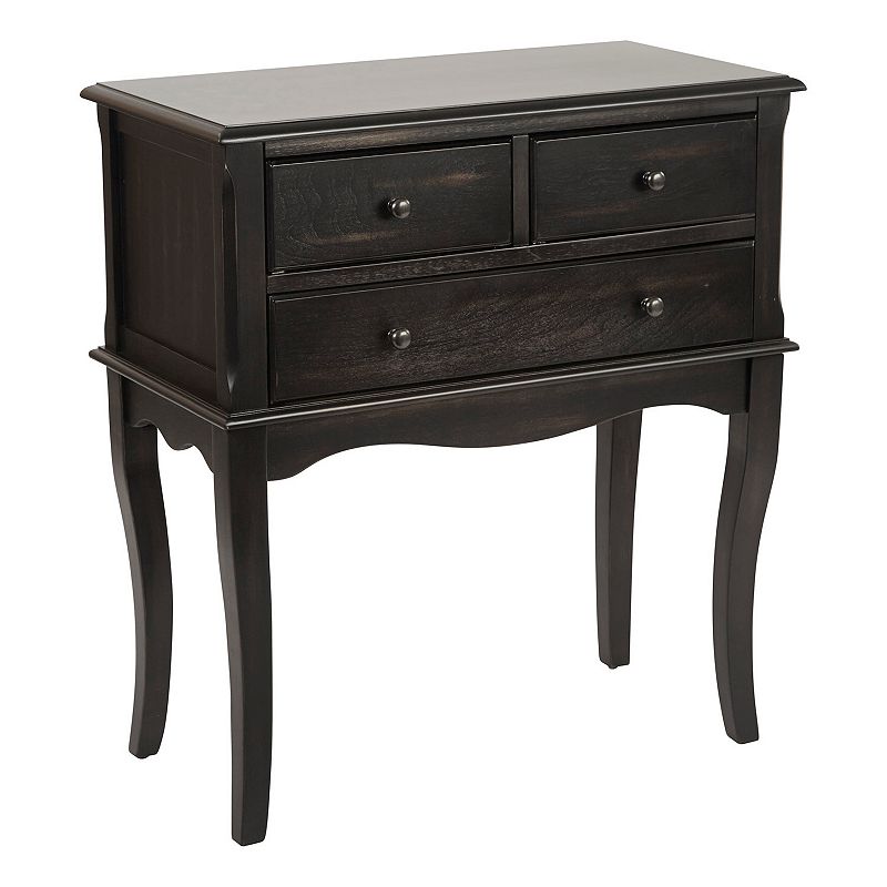 OSP Home Furnishings Alisa Storage Console with Black Finish
