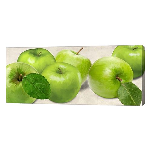 Metaverse Art Green Apples Canvas Wall Art