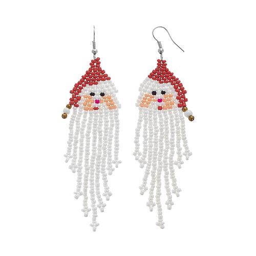 How To Make Beaded Santa Earrings - See more ideas about earring tutorial, beaded earrings tutorials, beaded earrings.