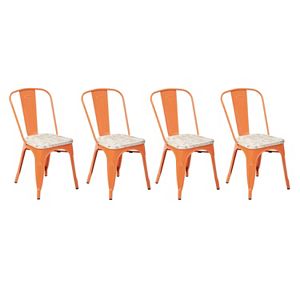 OSP Designs Bristow Metal Chair 4-piece Set