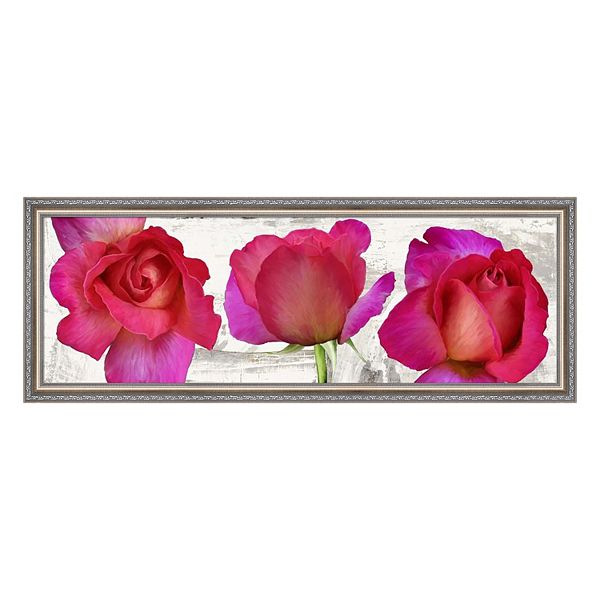 Metaverse Art Spring Roses Framed Canvas Wall Art