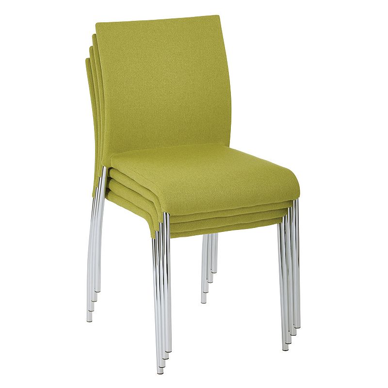 Ave Six Conway Stackable Chair 4-piece Set, Green
