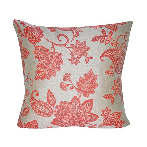 Loom and Mill Paisley Flower Indoor Outdoor Throw Pillow