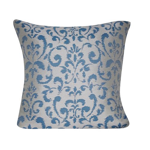 Loom and Mill Damask Indoor Outdoor Throw Pillow