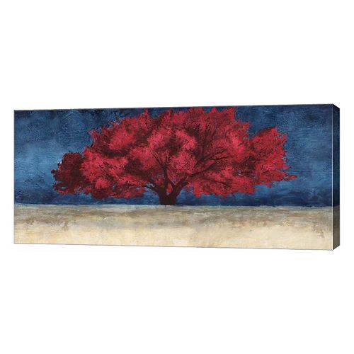 Metaverse Art Red Tree Canvas Wall Art