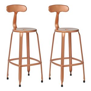 OSP Designs Lexington Distressed Metal Bar Stool 2-piece Set