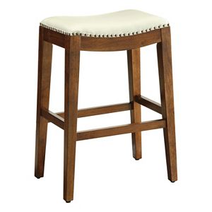 OSP Designs Nailhead Saddle Bar Stool