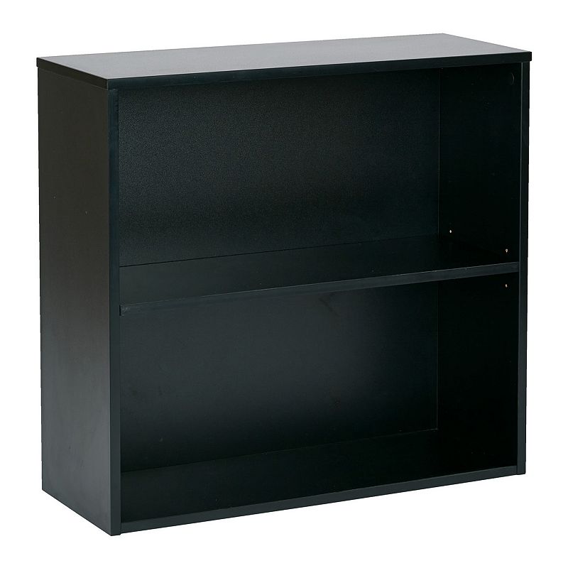 OSP Designs Prado 2-Shelf Bookcase, Black