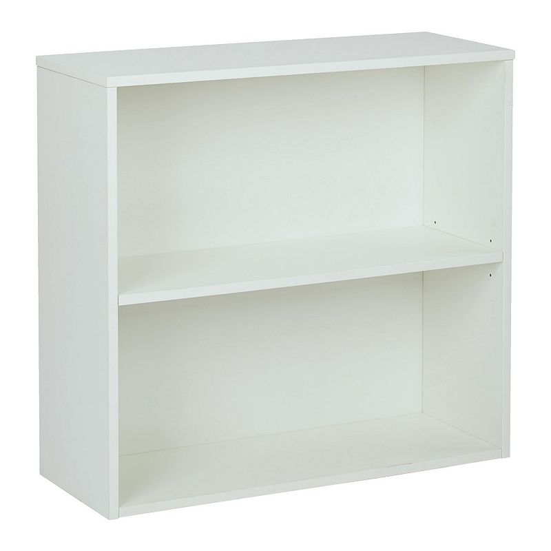OSP Designs Prado 2-Shelf Bookcase, White