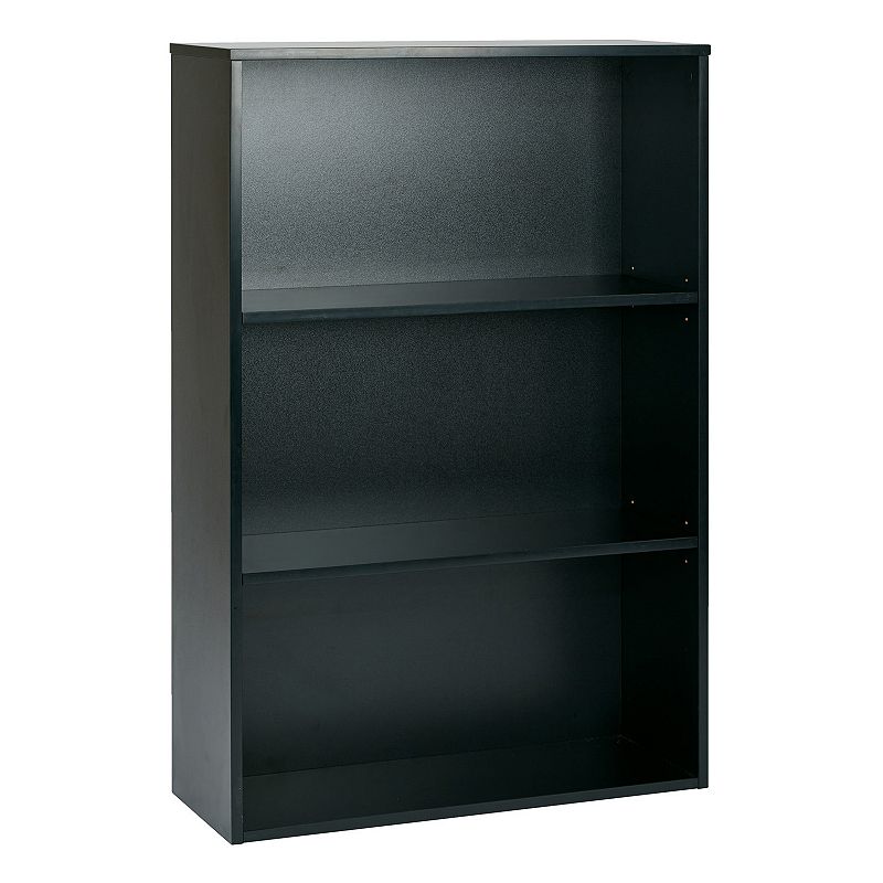 62249616 OSP Designs Prado 3-Shelf Bookcase, Black sku 62249616