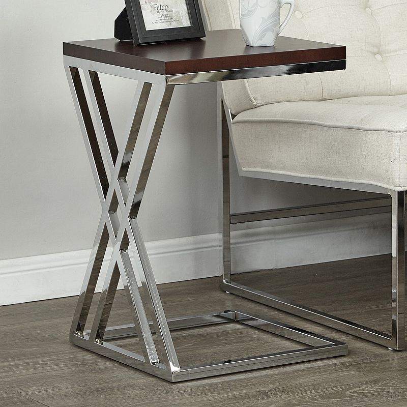 Ave Six Wall Street End Table, Brown