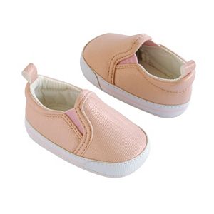 Baby Girl Carter's Metallic Pink Slip-On Sneaker Crib Shoes